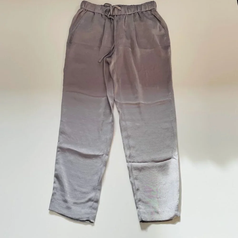 NWT Banana Repubilc Pant Trouser Metallic Satin Soft Pull On Drawstring Small - Picture 1 of 9